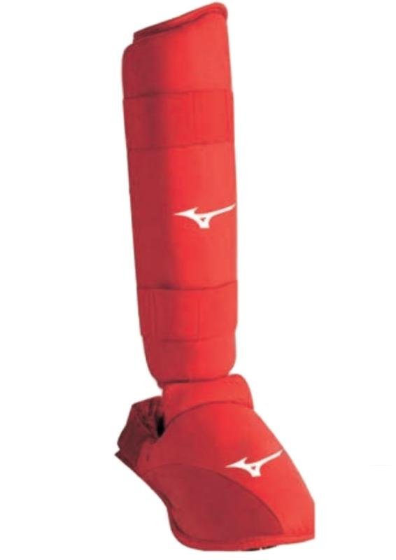 MIZUNO: KARATE BEN OCH FOT SKYDD - RÖD