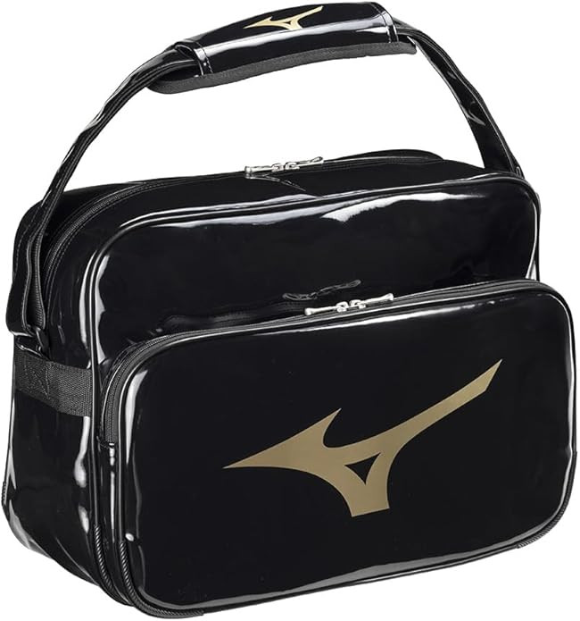 MIZUNO: ENAMEL BAG M - BLACK/GOLD