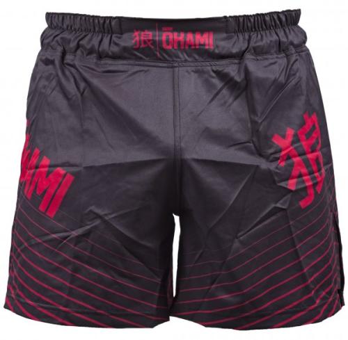 OKAMI: BIG KANJI FIGHTSHORTS - SVART