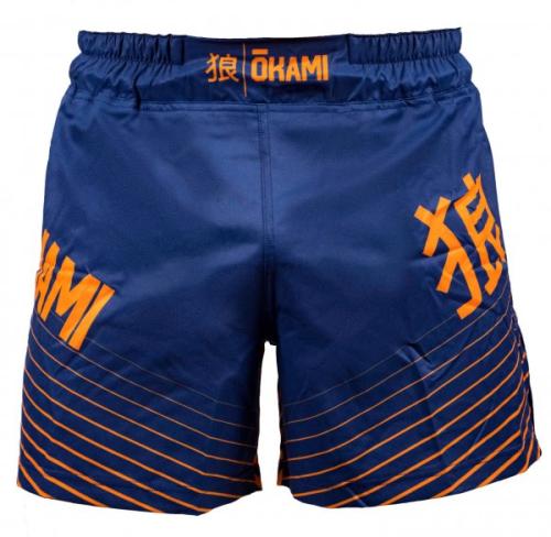 OKAMI: BIG KANJI FIGHT SHORTS - NAVY