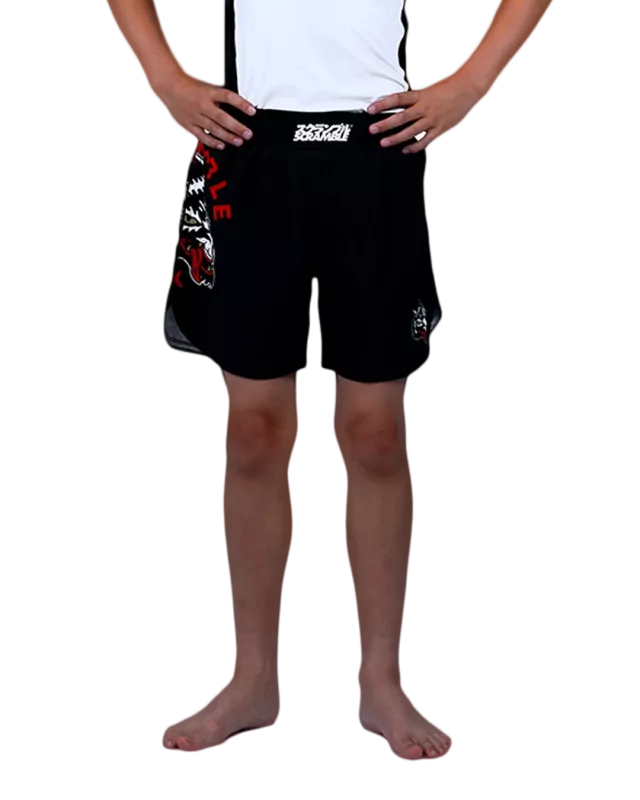 SCRAMBLE: OKAMI KIDS SHORTS - BLACK