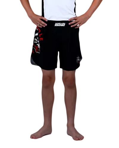 SCRAMBLE: OKAMI KIDS SHORTS - BLACK