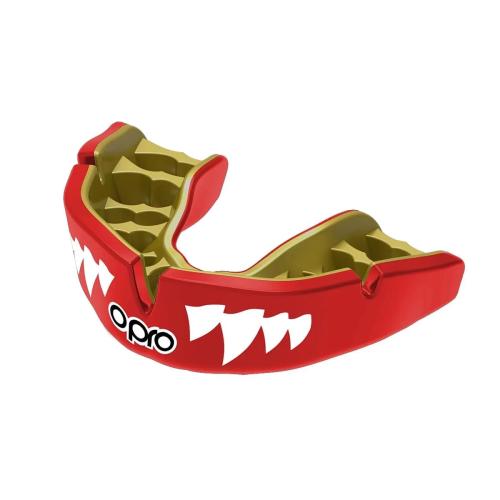 OPRO: INSTANT CUSTOM-FIT JAWS TANDSKYDD - RÖD/GULD