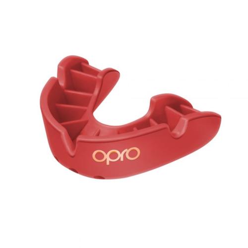 OPRO: TANDSKYDD BRONZE + FITTING HANDLE - RÖD