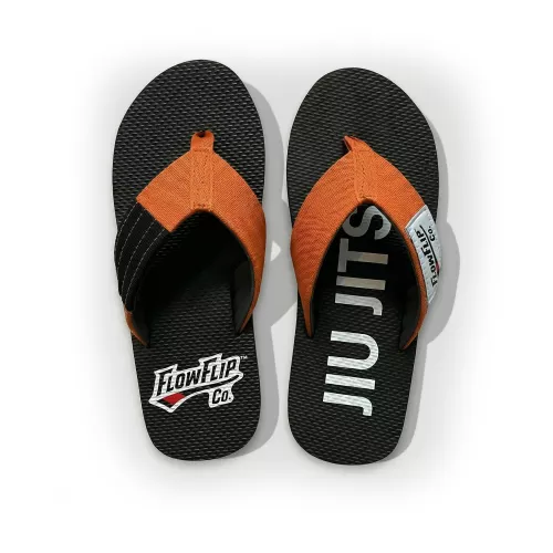 FLOWFLIP: JIU JITSU YOUTH ORANGE BELT FLIP FLOPS