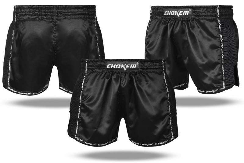 CHOKEM: NAK MUAY CLEAN EDITION THAIBOXNINGSSHORTS - SVART