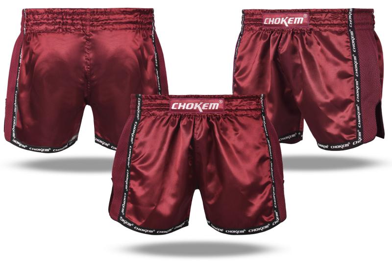 CHOKEM: NAK MUAY CLEAN EDITION THAIBOXNINGSSHORTS - VINRÖD