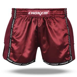 CHOKEM: NAK MUAY CLEAN EDITION THAI SHORTS - RED WINE