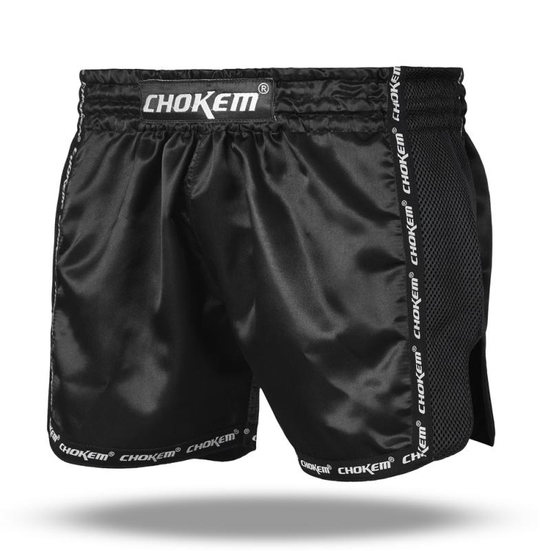CHOKEM: NAK MUAY CLEAN EDITION THAIBOXNINGSSHORTS - SVART