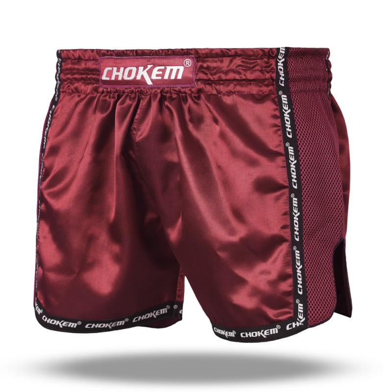 CHOKEM: NAK MUAY CLEAN EDITION THAIBOXNINGSSHORTS - VINRÖD