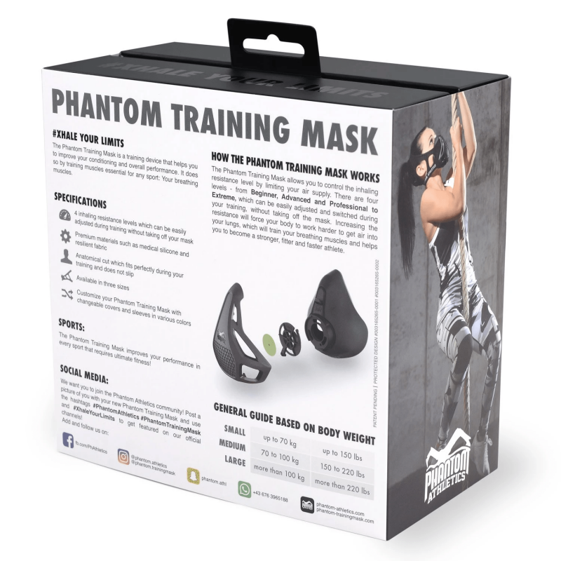 PHANTOM ATHLETICS: TRAINING MASK - SVART