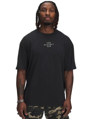 UNDER ARMOUR: PROJECT ROCK HEAVYWEIGHT T-SHIRT - BLACK