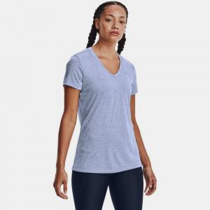 UNDER ARMOUR: WOMEN'S V-NECK TWIST TRÖJA - BLÅ