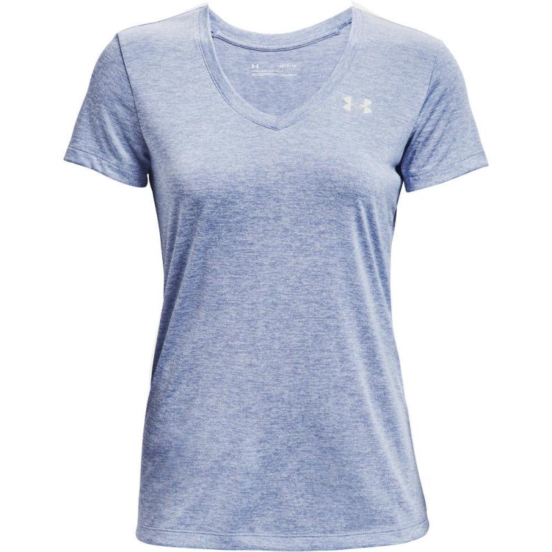 UNDER ARMOUR: WOMEN'S V-NECK TWIST TRÖJA - BLÅ