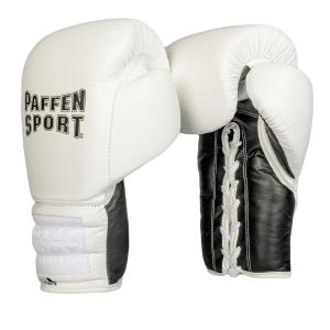 PAFFEN SPORT: PRO LACE SPARRING BOXING GLOVES - WHITE