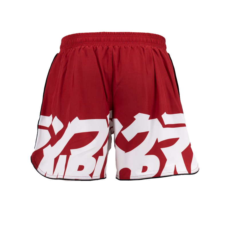SCRAMBLE: BAKA GRAPPLING SHORTS - RÖD/VIT