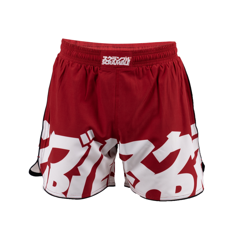 SCRAMBLE: BAKA GRAPPLING SHORTS - RÖD/VIT
