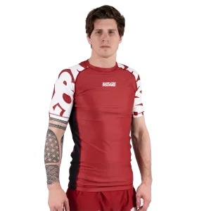 SCRAMBLE: BAKA RASHGUARD RED/WHITE