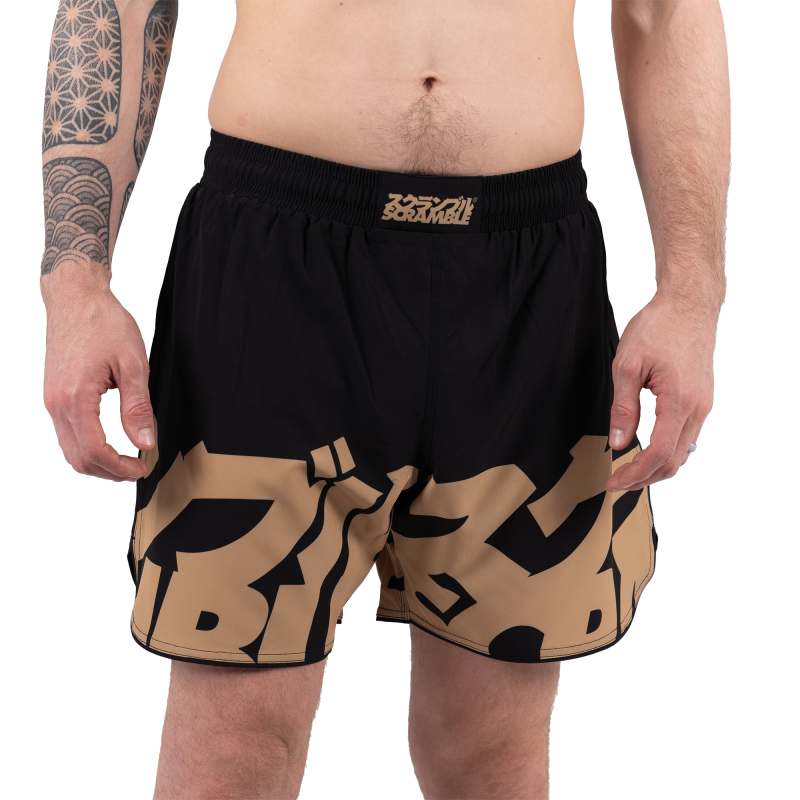 SCRAMBLE: BAKA GRAPPLING SHORTS - SVART/GULD