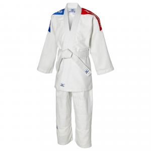 MIZUNO: SHIRO PLUS KIDS JUDO GI - WHITE/TRICOLORE