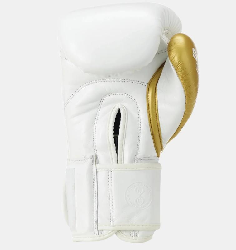 STING: EVOLUTION PRO BOXNINGSHANDSKAR SKINN - VIT/GULD