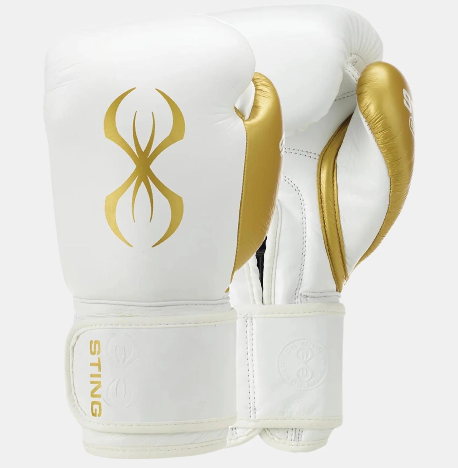 STING: EVOLUTION PRO BOXING GLOVES WHITE/GOLD - Main Image