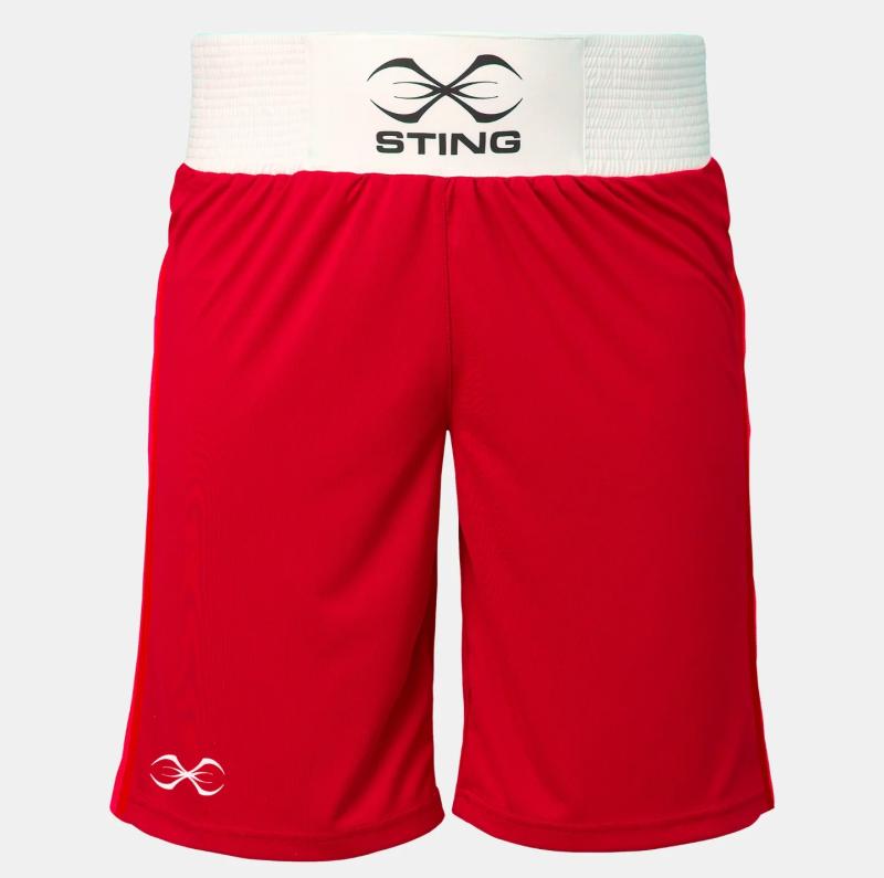 STING: METTLE 2.0 BOXING SHORTS - RED