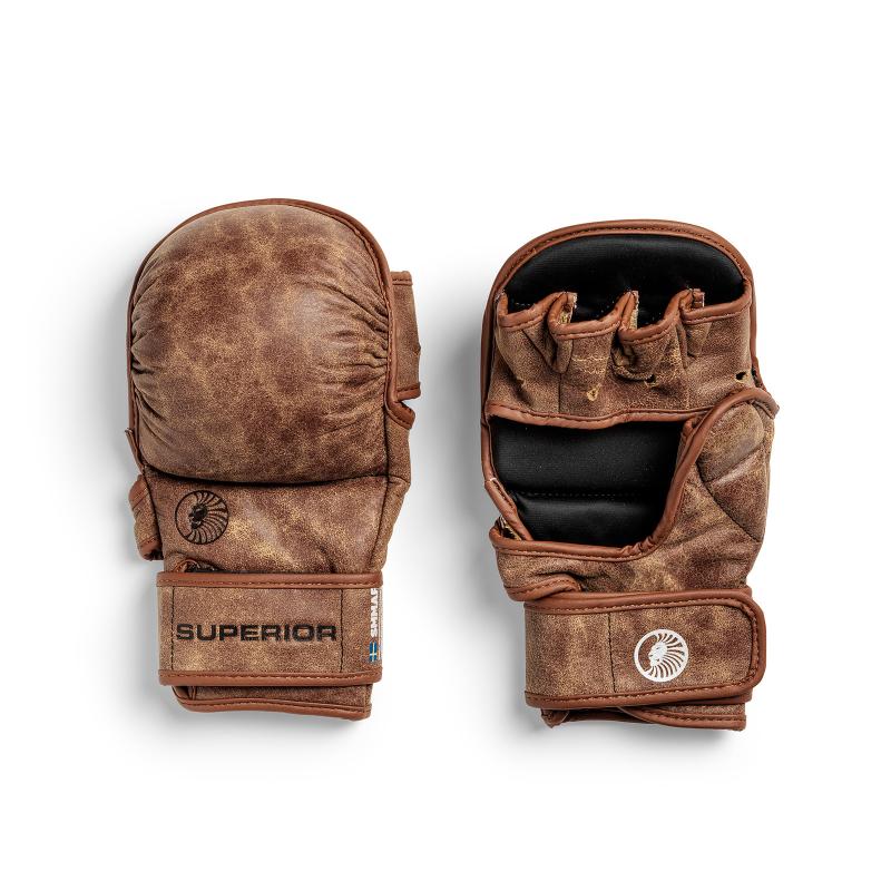 SUPERIOR GEAR: MMA SPARRING GLOVES - BROWN