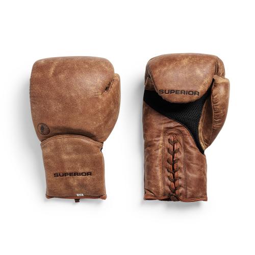 SUPERIOR GEAR: BOXING GLOVES WITH LACES - BROWN