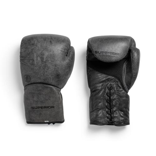 SUPERIOR GEAR: BOXING GLOVES WITH LACES - GREY