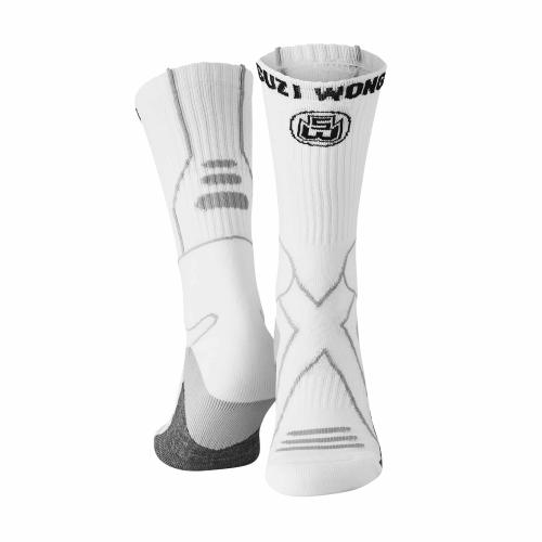 SUZI WONG: X SOLE BOXING SOCKS - WHITE/GREY