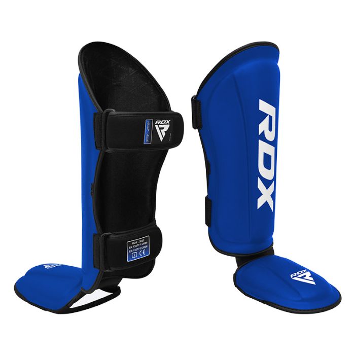 RDX: T1 LEATHER SHIN INSTEP GUARDS - BLUE/WHITE
