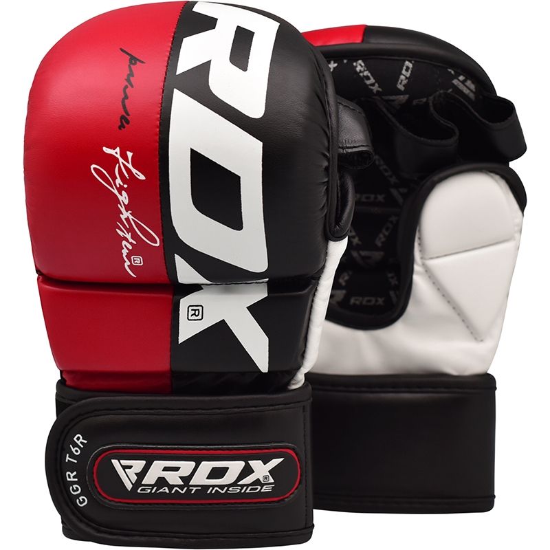 RDX: T6 MMA GRAPPLING HANDSKAR - RÖD (Large)