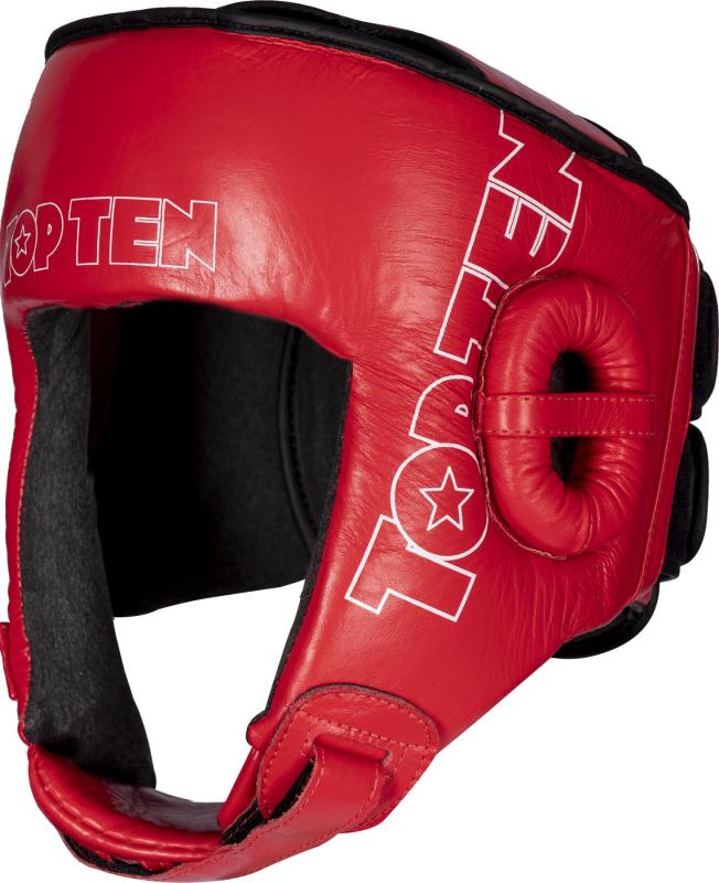 TOP TEN: IFMA HEAD GUARD IN LEATHER  - RED