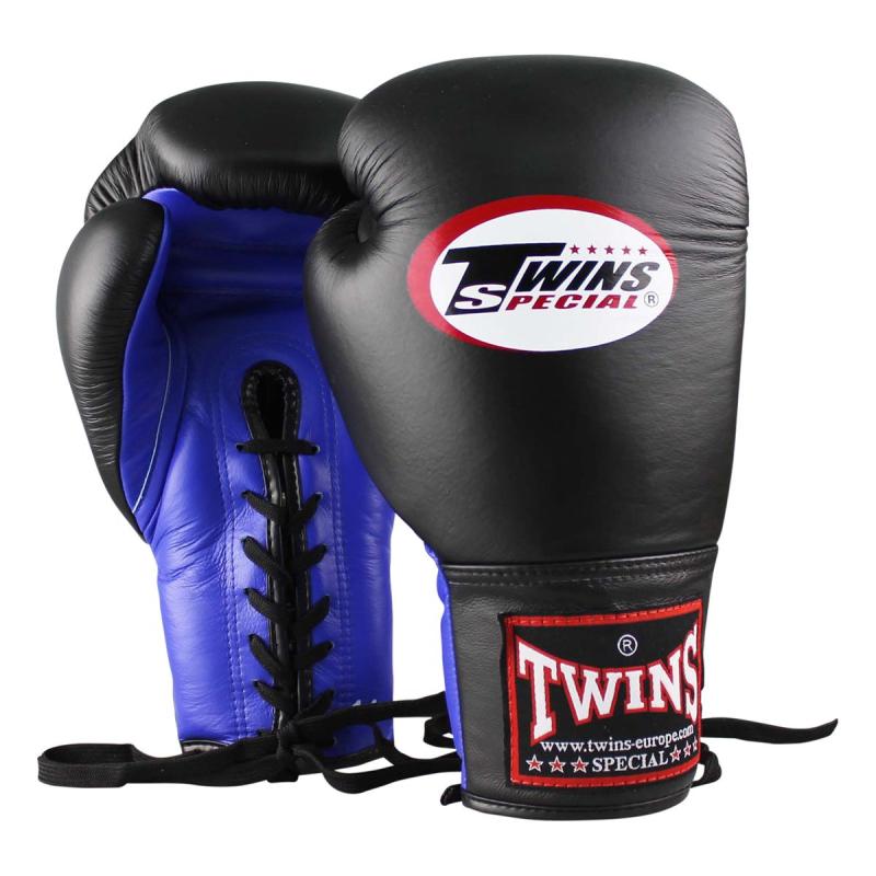 TWINS: BOXING GLOVES WITH LACES - BLACK/BLUE