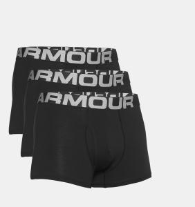 UNDER ARMOUR: CHARGED 3" COTTON BOXERS 3-PACK - SVART