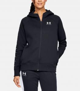 UNDER ARMOUR: RIVAL FLEECE SPORTSTYLE LC GRAPHIC - SVART