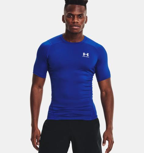 UNDER ARMOUR: HEATGEAR ARMOUR SHORT SLEEVE SHIRT - ROYAL