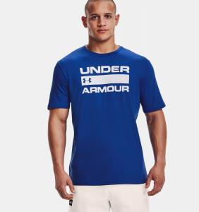 UNDER ARMOUR: UA TEAM ISSUE WORDMARK KORTÄRMAD TRÖJA - BLÅ