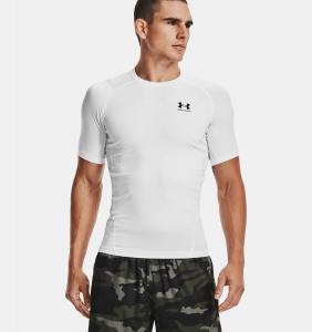 UNDER ARMOUR: HEATGEAR ARMOUR KOMPRESSIONSTRÖJA - VIT