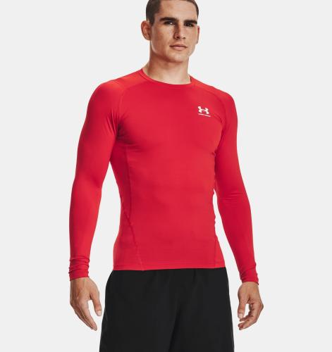 UNDER ARMOUR: HG ARMOUR COMP LONGSLEEVE - RED