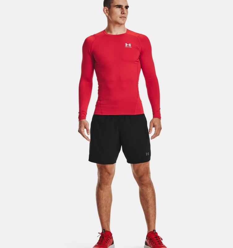 UNDER ARMOUR: HG ARMOUR COMP LÅNGÄRMAD - RÖD