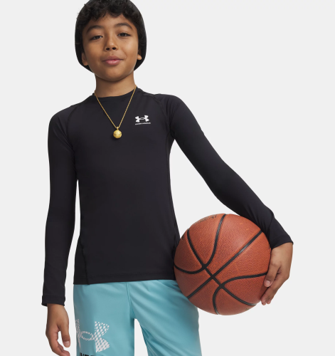 UNDER ARMOUR: JUNIOR HEATGEAR ARMOUR LÅNGÄRMAD TRÖJA - SVART