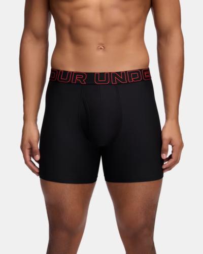 UNDER ARMOUR: PERFORMANCE TECH BOXERS 3-PACK BLACK/RED