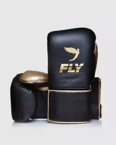 FLY: PREMIUM SUPERLOOP BOXING GLOVES - BLACK/GOLD