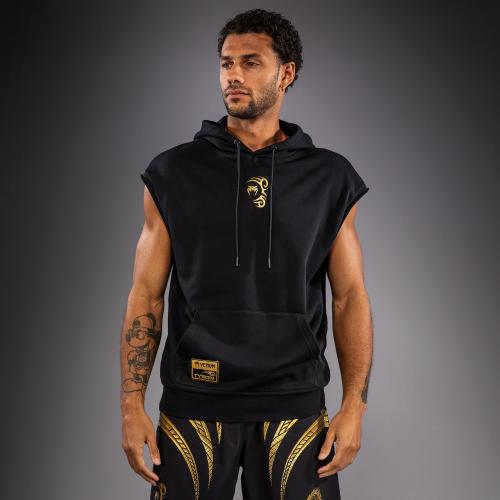 VENUM: X MIKE TYSON TIGER SLEEVELESS HOODIE - BLACK/GOLD