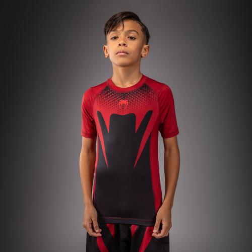VENUM: ATTACK KIDS SHORT SLEEVE RASHGUARD - BLACK/RED