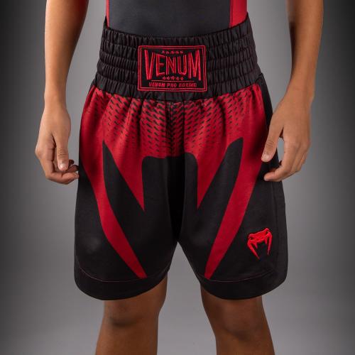 VENUM: ATTACK KIDS BOXING SHORTS - BLACK/RED
