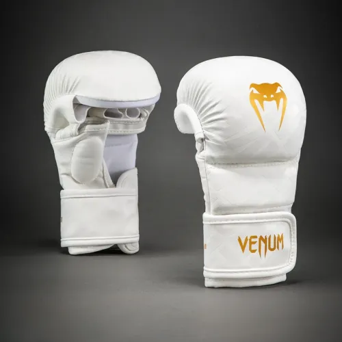 VENUM: CONTENDER 1.5 XT 3D SPARRING GLOVES – WHITE/GOLD