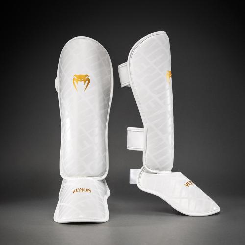 VENUM: CONTENDER 1.5 XT 3D SHIN GUARDS – WHITE/GOLD